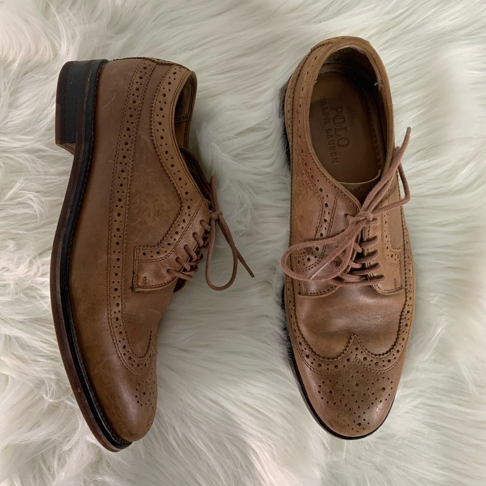 Polo Ralph Lauren Moseley Wingtip Oxfords Size 8